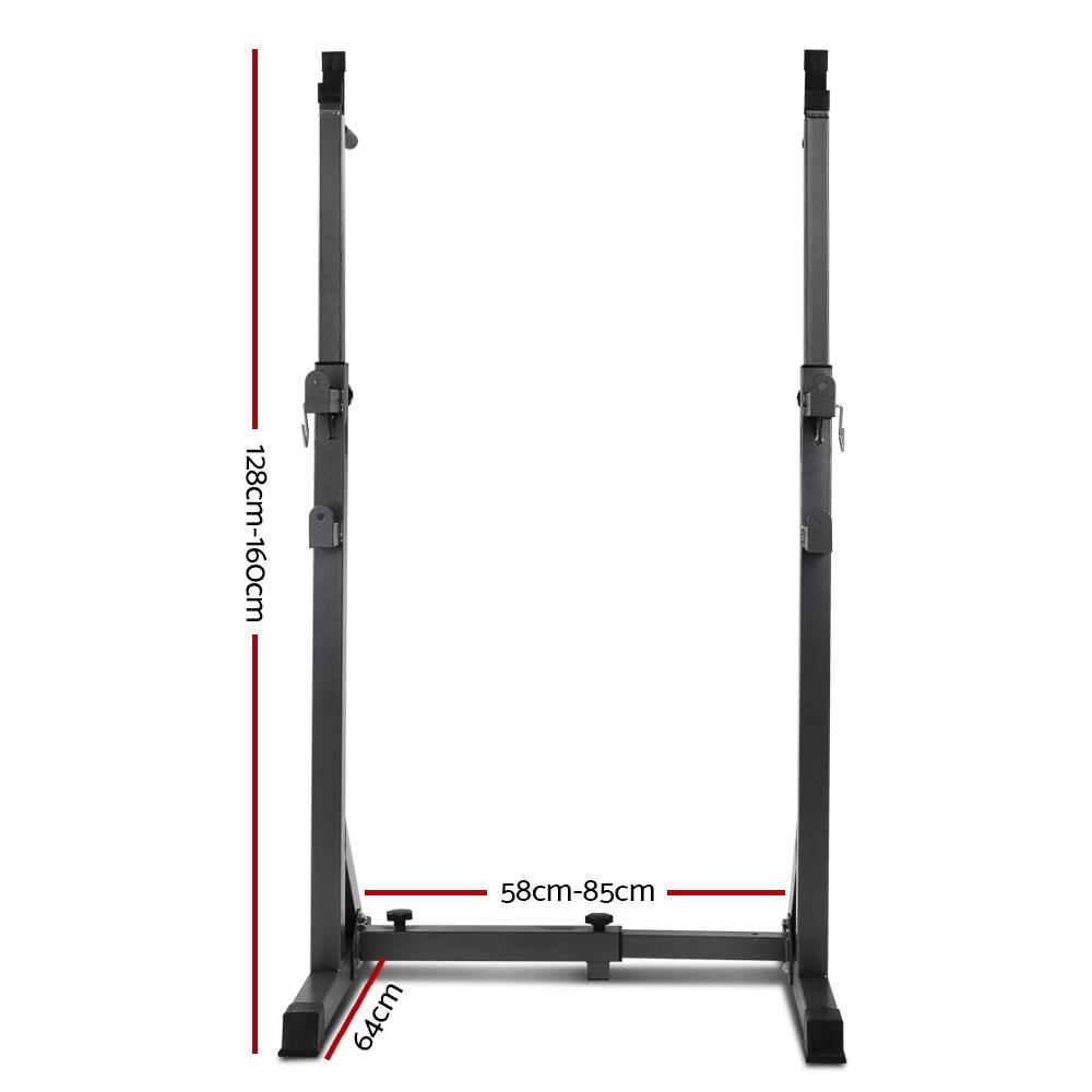 Everfit Squat Rack Pair Fitness Weight Lifting Gym Exercise Barbell